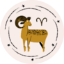 Aries Zodiac Sign Illustration Sticker