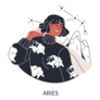 Aries, Zodiac Sign Ram Sticker