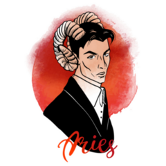 Aries Zodiac Signs Man Watercolor Sticker