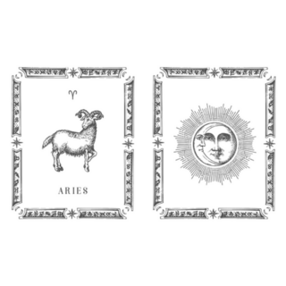 Aries Zodiac Symbol In Frame Sticker