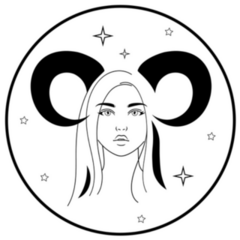 Aries Zodiac Symbol Sticker