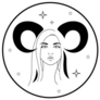 Aries Zodiac Symbol Sticker