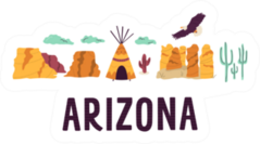 Arizona Abstract Composition Sticker