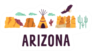 Arizona Abstract Composition Sticker