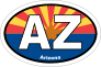 Arizona Az State Flag Oval Sticker