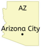 Arizona City On Arizona Map Sticker