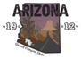 Arizona Desert Illustration Grand Canyon State 1912 Sticker