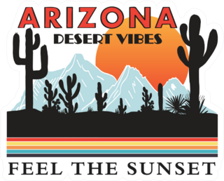 Arizona Desert Vibes Feel The Sunset Sticker