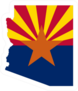 Arizona Flag Map Sticker