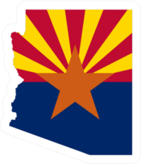Arizona Flag Map Sticker