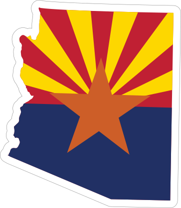Arizona Flag State Sticker
