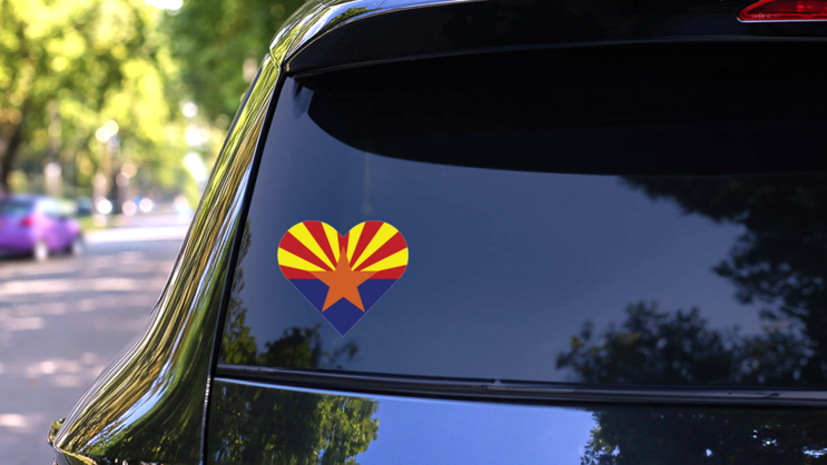 Arizona Heart Shape Sticker on a Rear Car Window (New) example