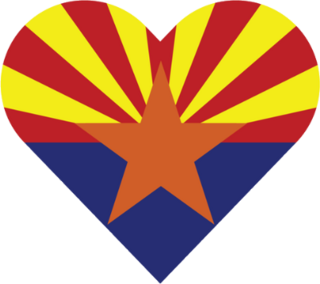 Arizona Heart Shape Sticker