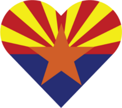 Arizona Heart Shape Sticker