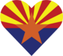 Arizona Heart Shape Sticker