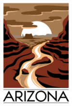 Arizona Landscape Of Desert Sticker