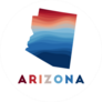 Arizona Map Beautiful Gradient Sticker