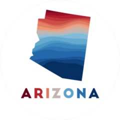 Arizona Map Beautiful Gradient Sticker