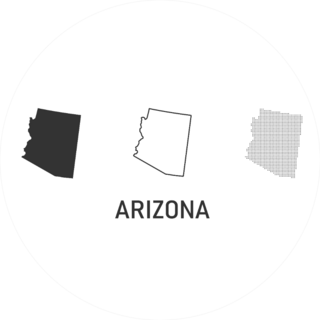 Arizona Maps Cute Sticker