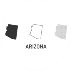 Arizona Maps Cute Sticker