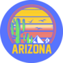 Arizona Mountain, Bright Illustration Sticker