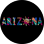 Arizona. Multicolor Doodle Sticker