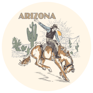 Arizona Rodeo Cowboy Sticker