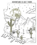 Arizona Slogan Sketch Adventure Is Out There Sticker