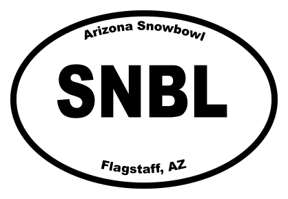 Arizona Snowbowl Oval Sticker
