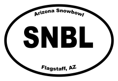 Arizona Snowbowl Oval Sticker