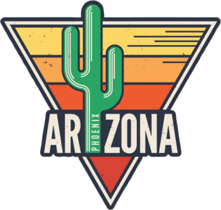 Arizona State Cactus Sticker