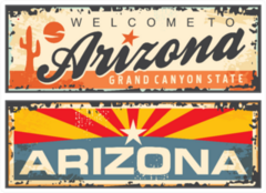 Arizona State Retro Designs Welcome To Arizona Sticker