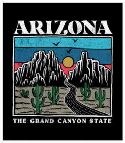 Arizona The Grand Canyon State Illustration Sticker
