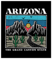 Arizona The Grand Canyon State Illustration Sticker