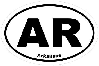 Arkansas Ar Oval Sticker