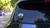 Arkansas Banner Sticker on a Rear Car Window (New) example