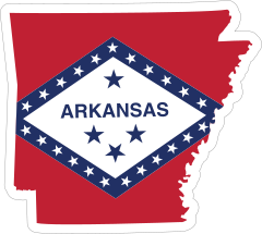 Arkansas Flag State Sticker