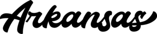 Arkansas Hand-Drawn Script Sticker