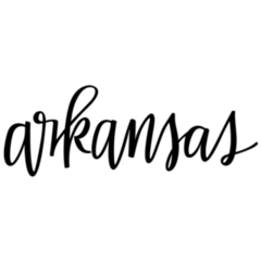 Arkansas Lettering Sticker