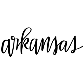 Arkansas Lettering Sticker