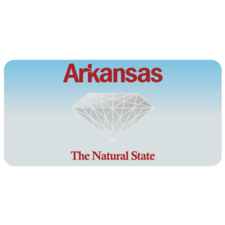 Arkansas License Plate The Natural State Diamond Sticker
