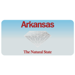 Arkansas License Plate The Natural State Diamond Sticker