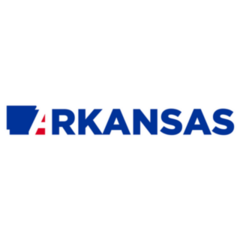 Arkansas Map Lettering Sticker