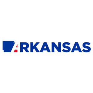 Arkansas Map Lettering Sticker