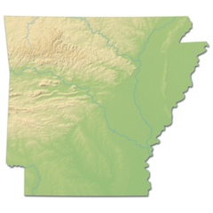 Arkansas Map (united States) - 3d-rendering Sticker