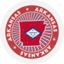 Arkansas Round Stamp Red Sticker