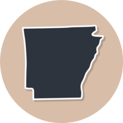 Arkansas State Borders, United States Of America Sticker