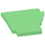 Arkansas State Usa Isometric Map Sticker