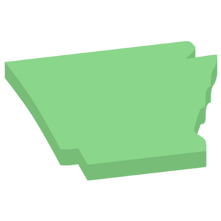 Arkansas State Usa Isometric Map Sticker