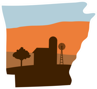 Arkansas State With Farm Sticker